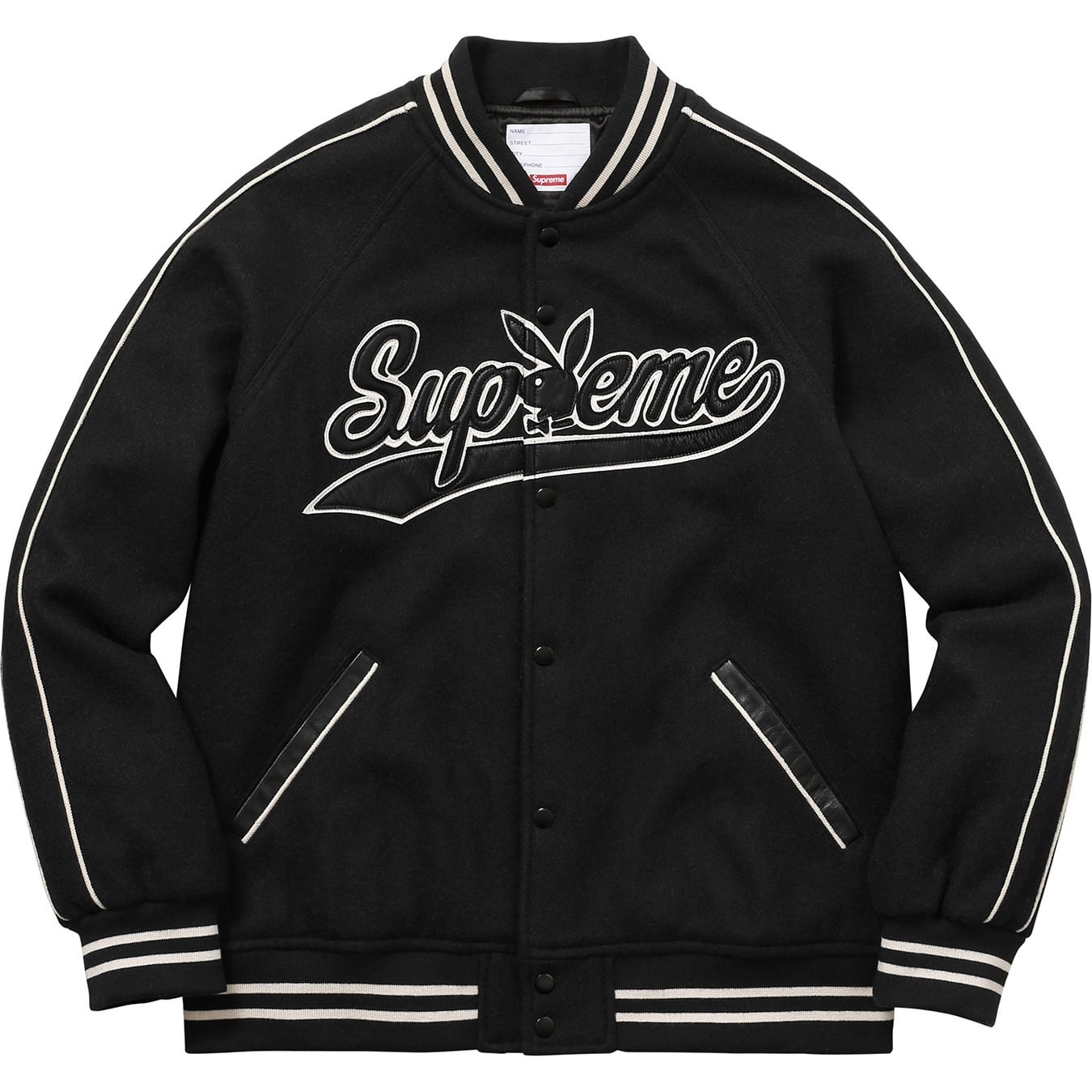 Supreme®/Playboy© Wool Varsity Jacket view 5